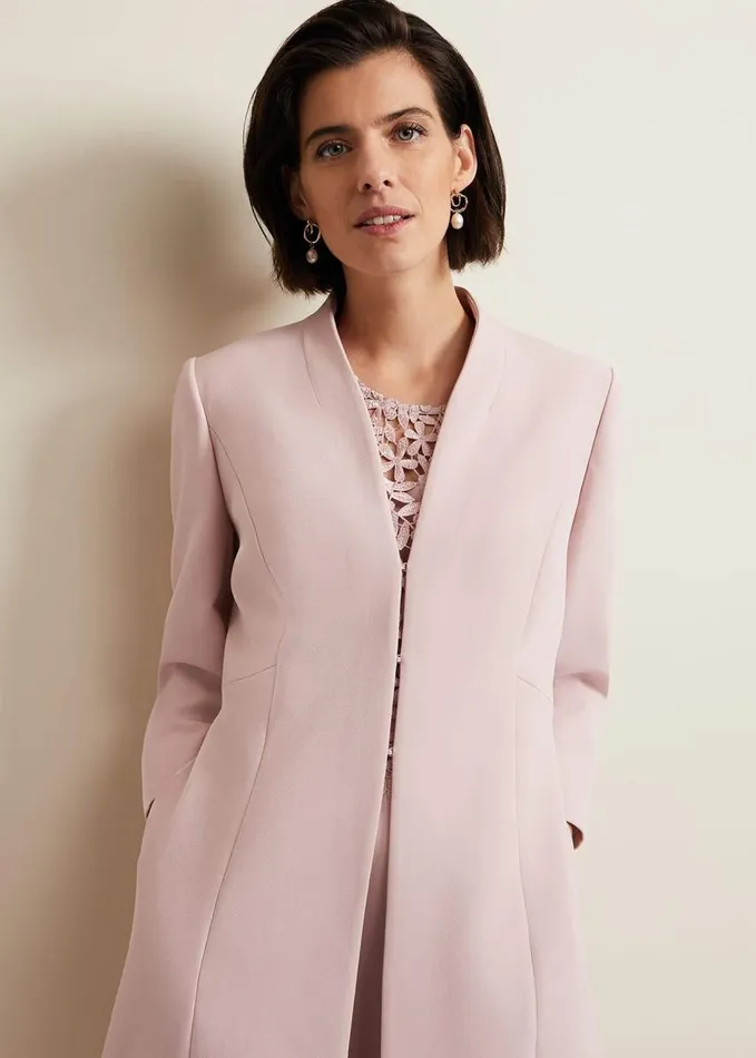 Phase Eight Daisy Tailored Coat Pale Pink Women Jackets