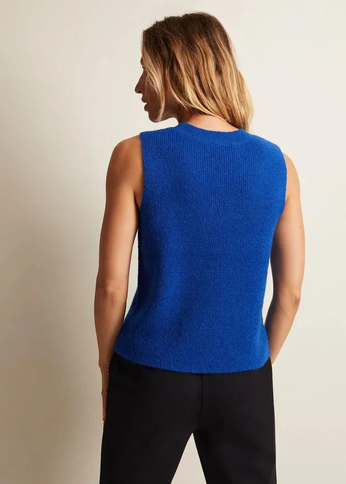 Phase Eight Daniella Mohair Knitted Tank Blue Women Knitwear