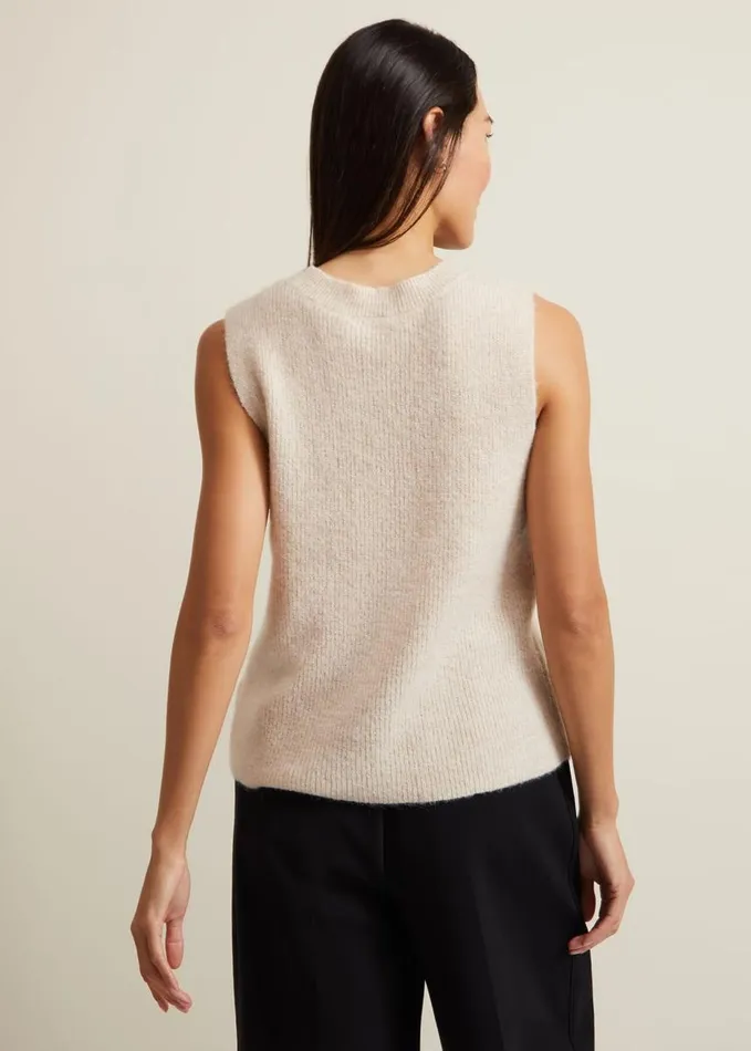 Phase Eight Daniella Mohair Knitted Tank Stone Women Knitwear