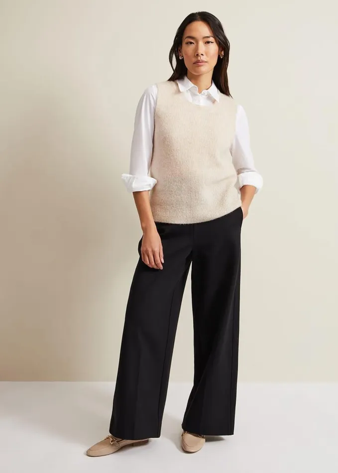 Phase Eight Daniella Mohair Knitted Tank Stone Women Knitwear