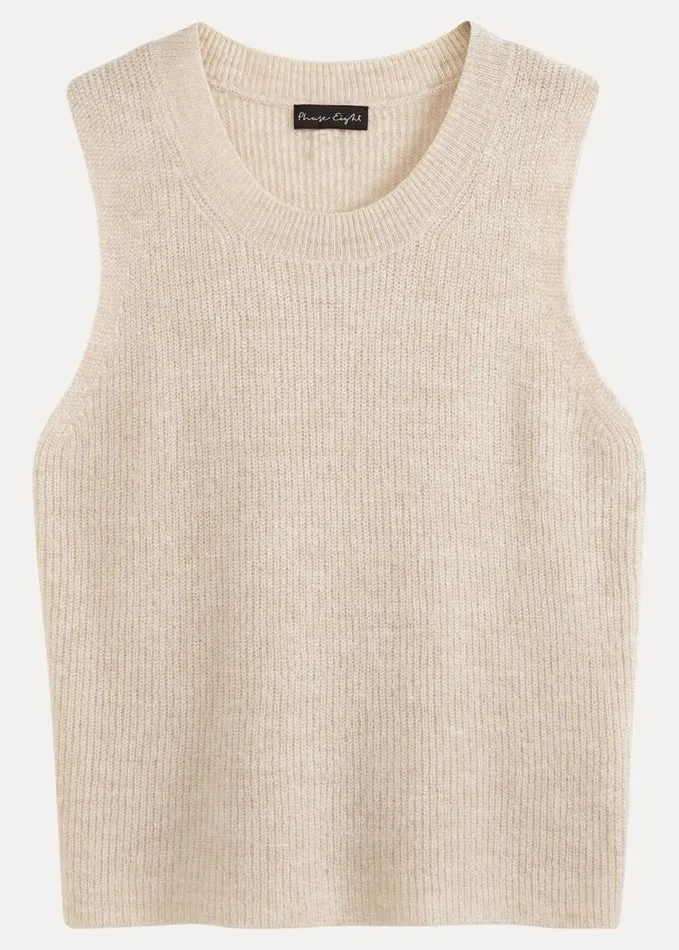 Phase Eight Daniella Mohair Knitted Tank Stone Women Knitwear