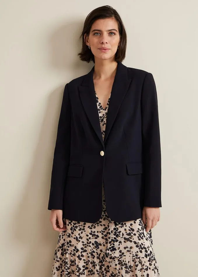 Phase Eight Elandra Navy Tux Blazer Navy Women Jackets