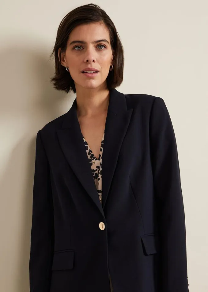 Phase Eight Elandra Navy Tux Blazer Navy Women Jackets