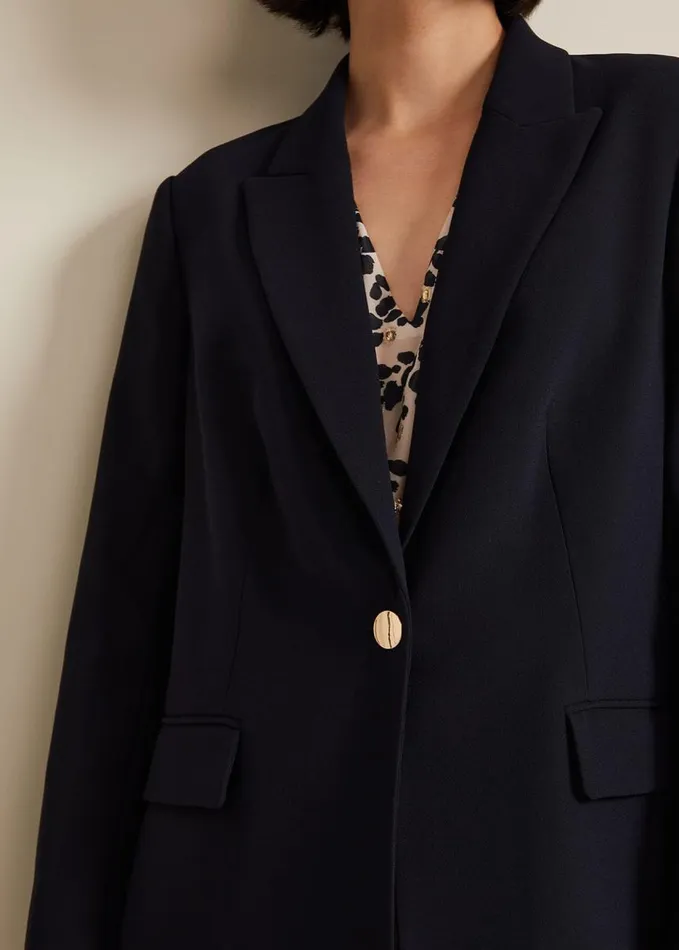 Phase Eight Elandra Navy Tux Blazer Navy Women Jackets