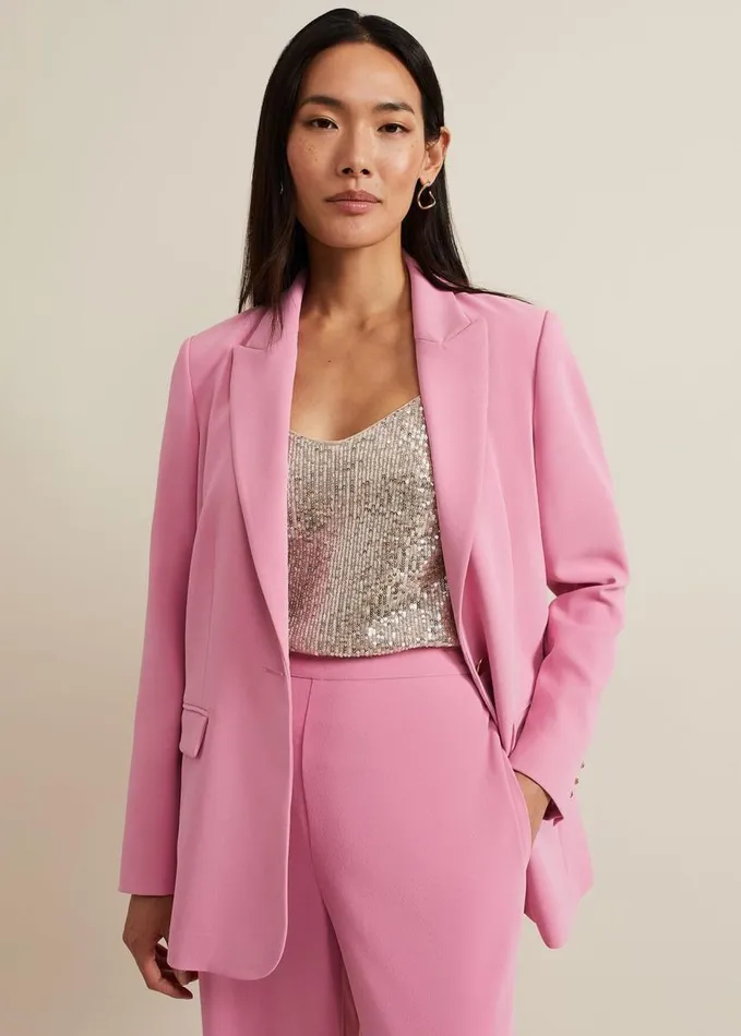 Phase Eight Elandra Pink Tux Blazer Pink Women Jackets