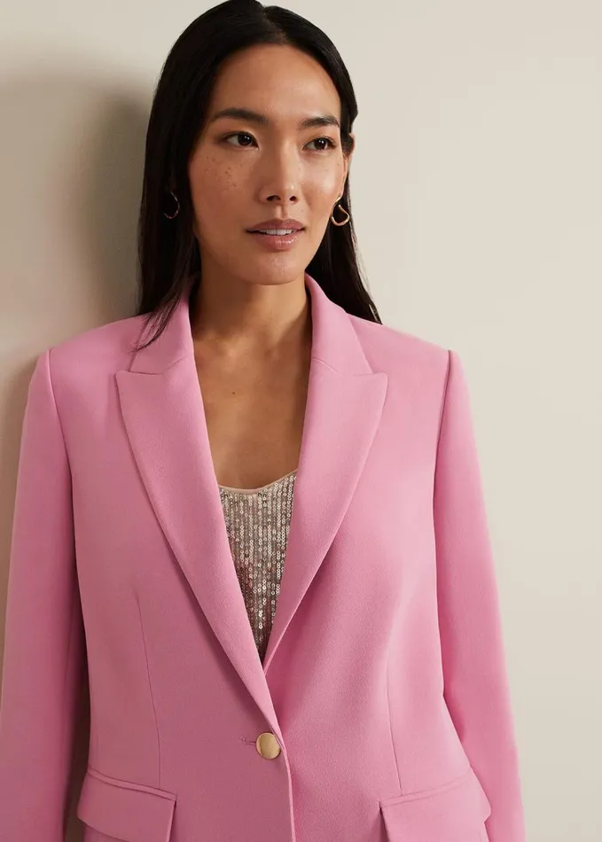 Phase Eight Elandra Pink Tux Blazer Pink Women Jackets