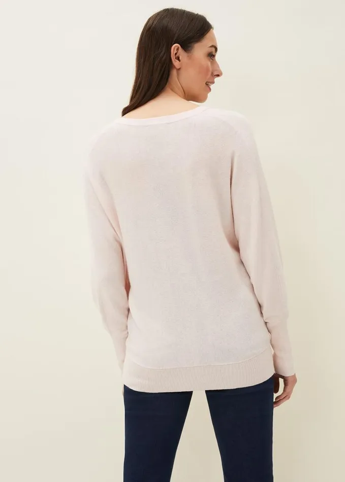 Phase Eight Ellen Fine Knit Jumper Pale Pink Women Knitwear