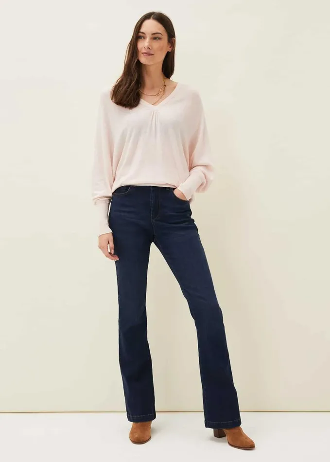 Phase Eight Ellen Fine Knit Jumper Pale Pink Women Knitwear