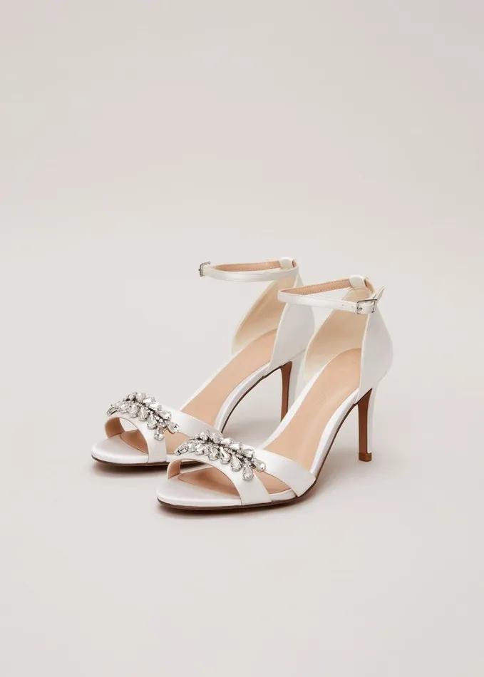 Phase Eight Embellished Sandals Ivory Women Occasion Shoes