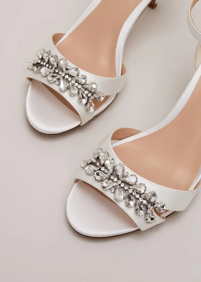 Phase Eight Embellished Sandals Ivory Women Occasion Shoes