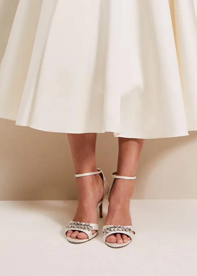 Phase Eight Embellished Sandals Ivory Women Occasion Shoes