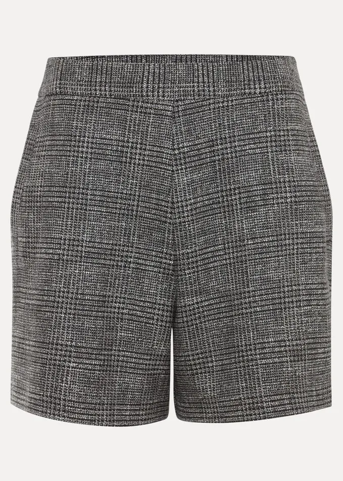 Phase Eight Evie Check Shorts Grey Women Trousers