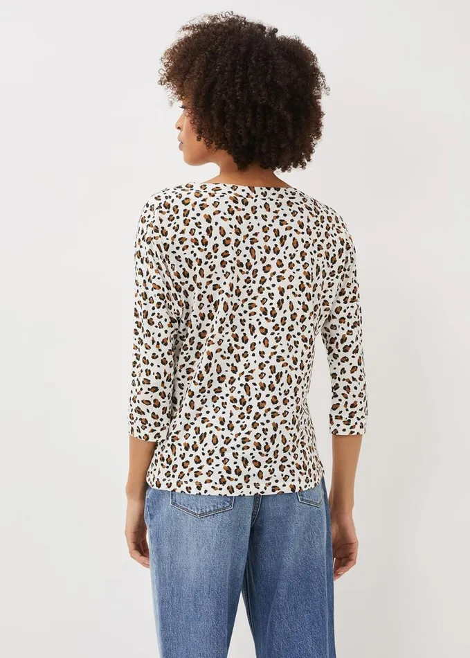 Phase Eight Florentine Leopard Print Top Ivory Multi Women Tops and TShirts