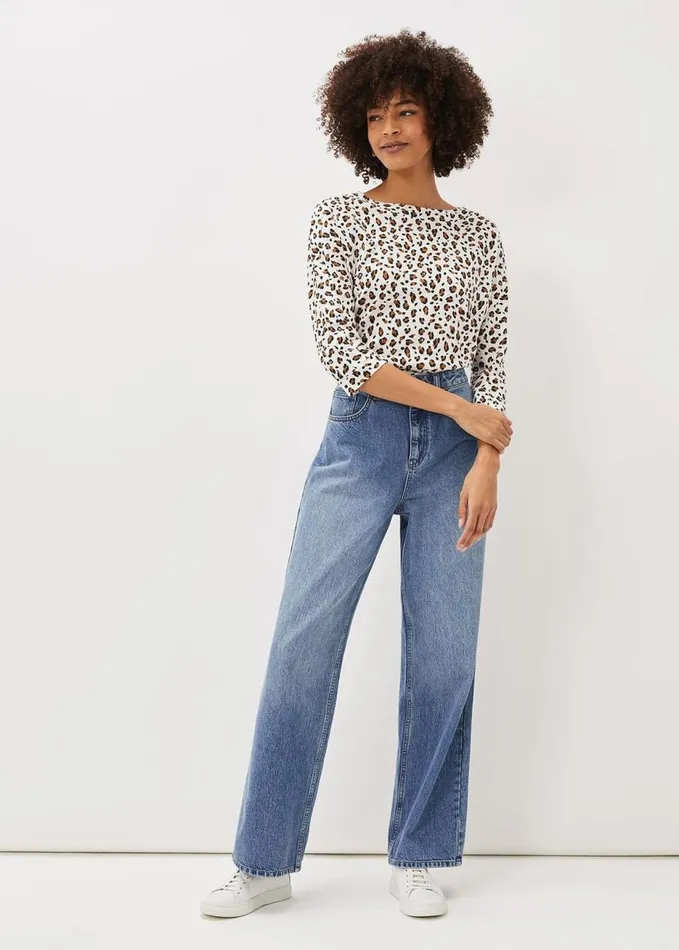 Phase Eight Florentine Leopard Print Top Ivory Multi Women Tops and TShirts