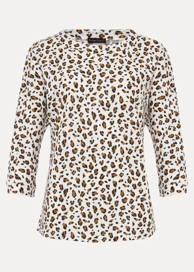 Phase Eight Florentine Leopard Print Top Ivory Multi Women Tops and TShirts