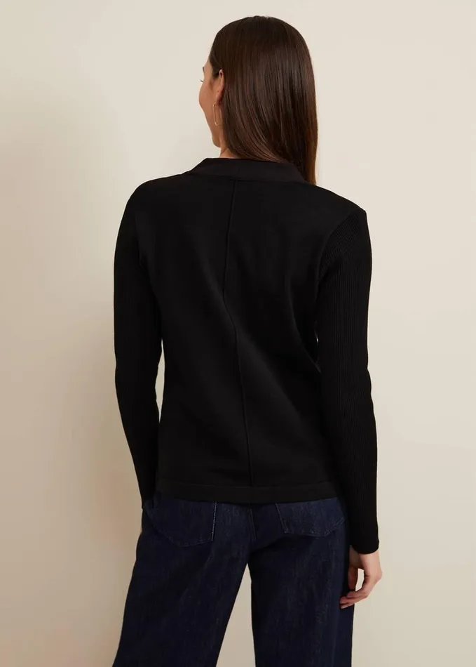 Phase Eight Frankie Knit Jacket Black Women Knitwear