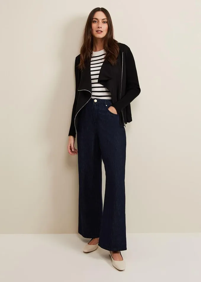 Phase Eight Frankie Knit Jacket Black Women Knitwear
