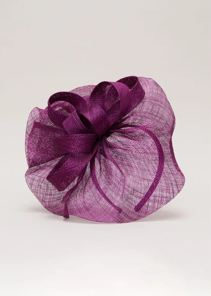 Phase Eight Freeform Bow Disc Fascinator Purple Women Fascinators and Hats