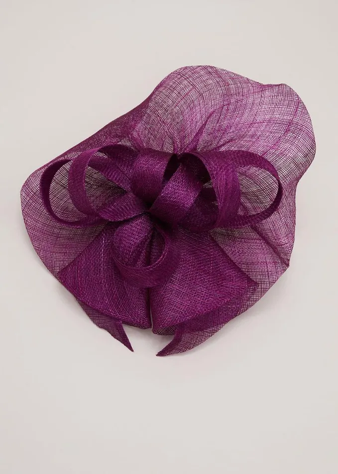 Phase Eight Freeform Bow Disc Fascinator Purple Women Fascinators and Hats