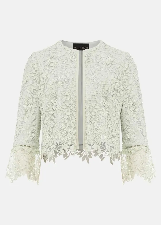 Phase Eight Georgia Lace Jacket Spearmint Women Jackets