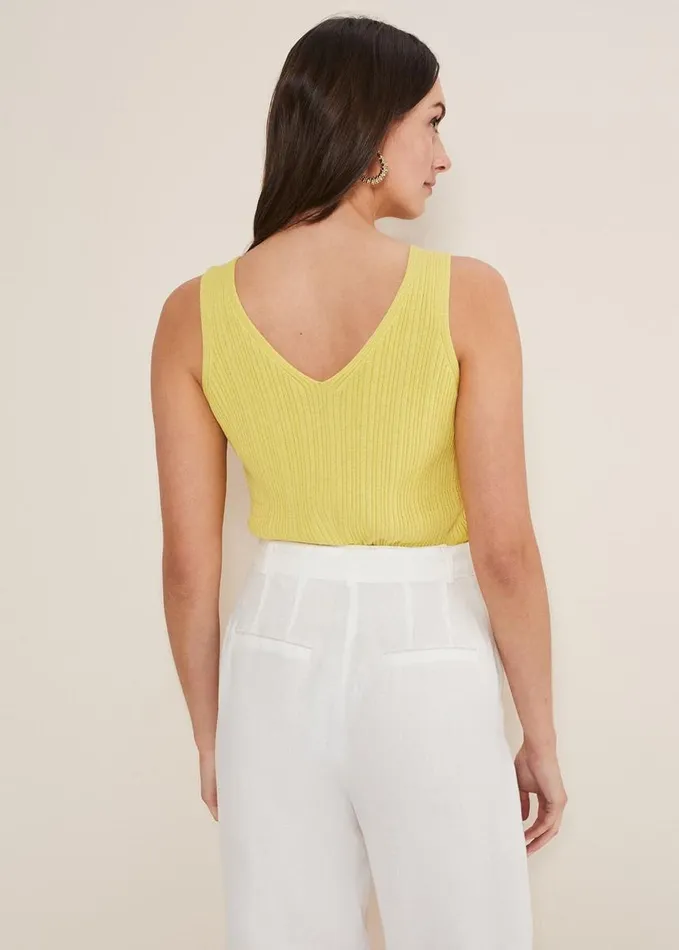 Phase Eight Hattie Knitted Vest Top Lime Women Knitwear
