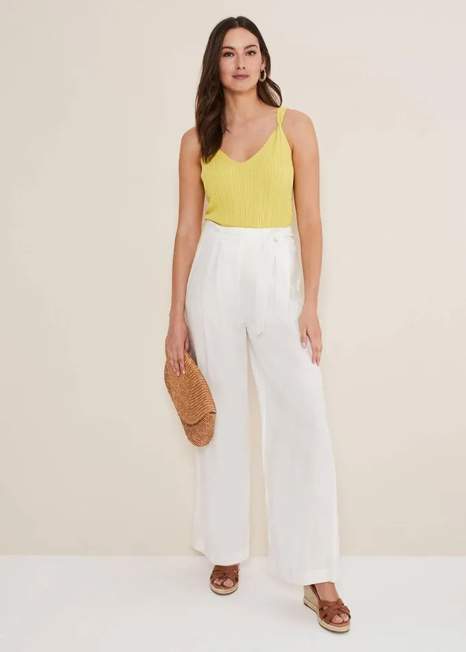 Phase Eight Hattie Knitted Vest Top Lime Women Knitwear