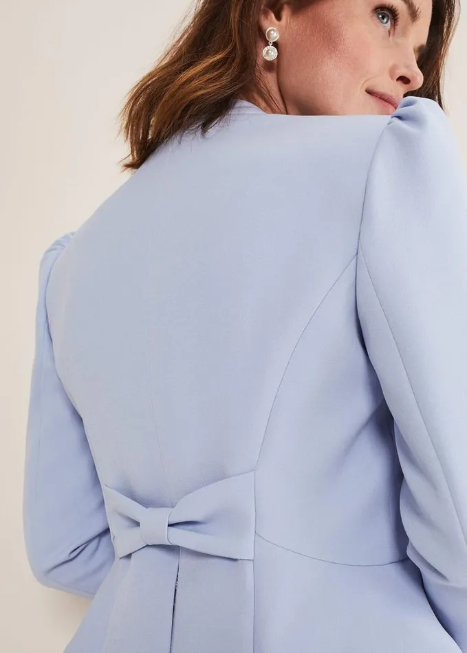 Phase Eight Isabella Bow Jacket Light Cornflower Women Jackets