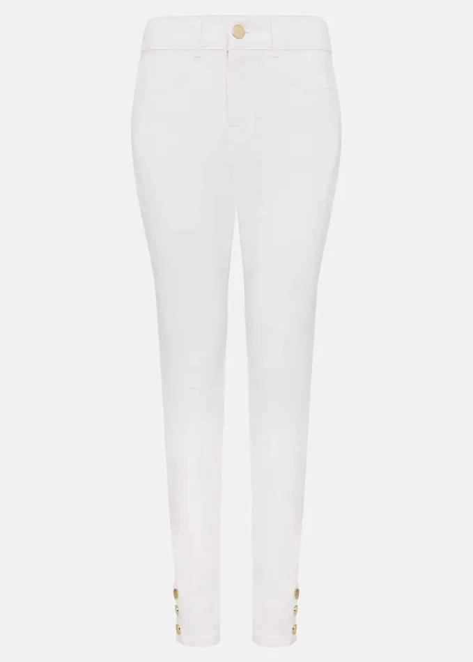 Phase Eight Joelle White Button Detail Skinny Jeans White Women Trousers