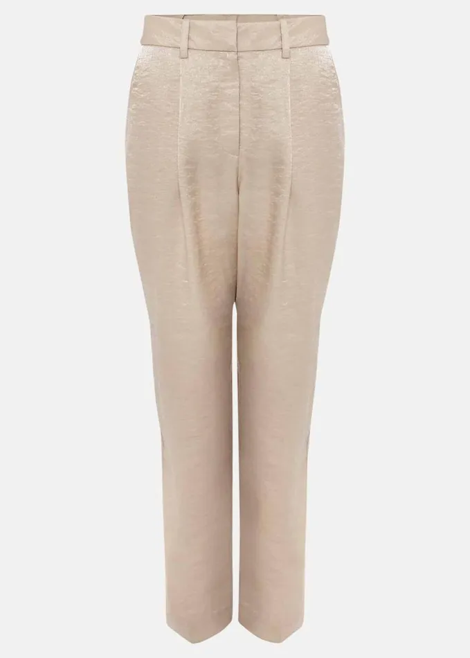 Phase Eight Kehlani Shimmer Peg Trouser CoOrd Champagne Women Trousers