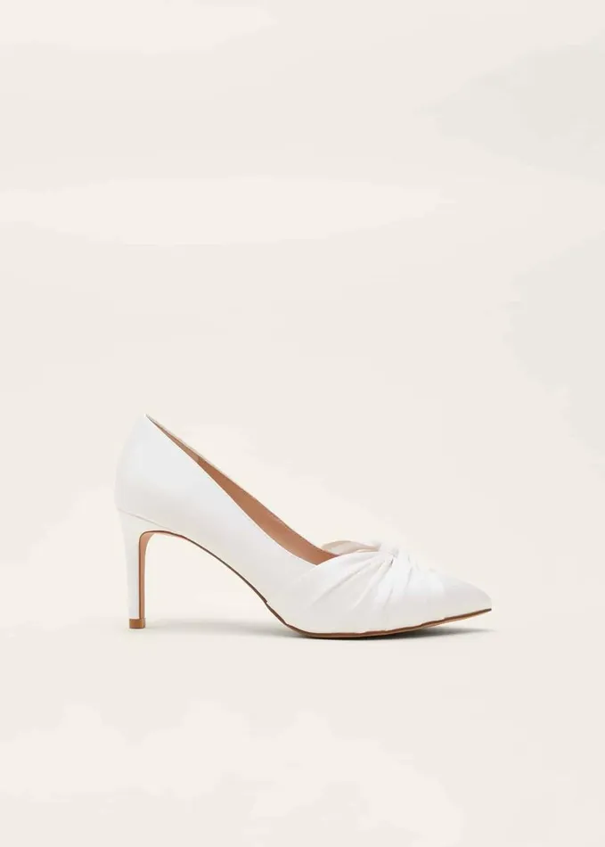 Phase Eight Kendal Satin Court Shoe Ivory Women Occasion Shoes