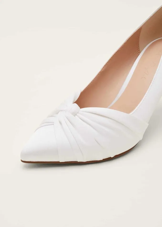 Phase Eight Kendal Satin Court Shoe Ivory Women Occasion Shoes
