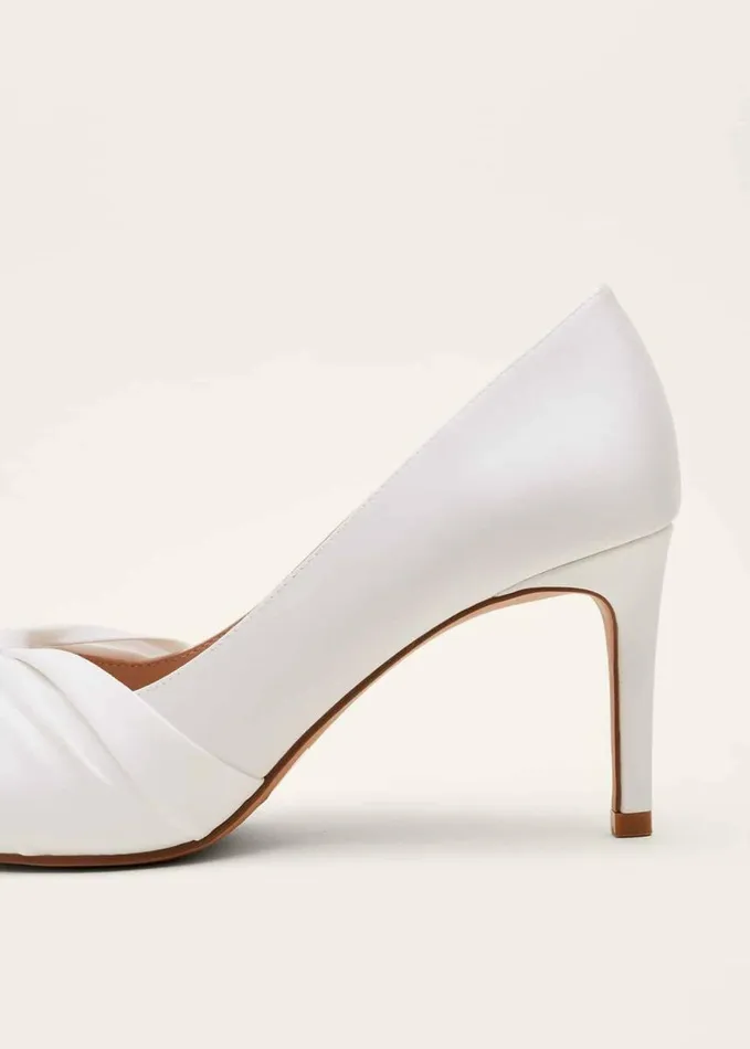 Phase Eight Kendal Satin Court Shoe Ivory Women Occasion Shoes