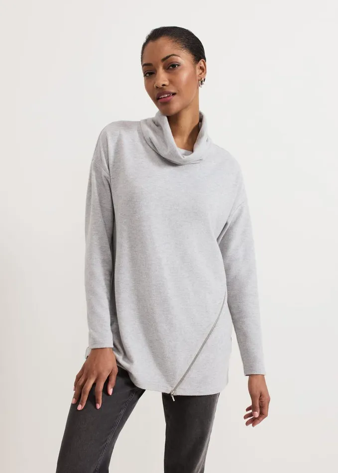 Phase Eight Klara Grey Snuggle Top Charcoal Women Tops and TShirts