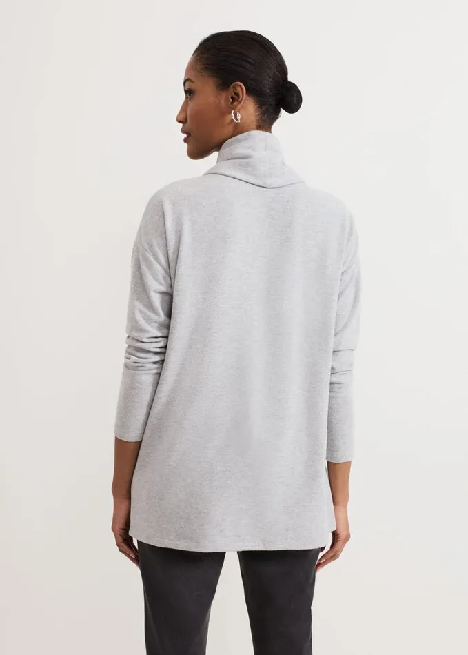Phase Eight Klara Grey Snuggle Top Charcoal Women Tops and TShirts