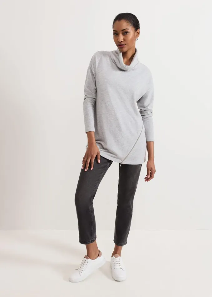 Phase Eight Klara Grey Snuggle Top Charcoal Women Tops and TShirts