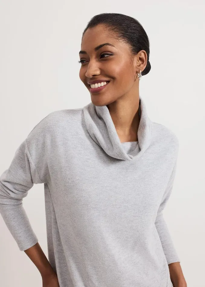 Phase Eight Klara Grey Snuggle Top Charcoal Women Tops and TShirts