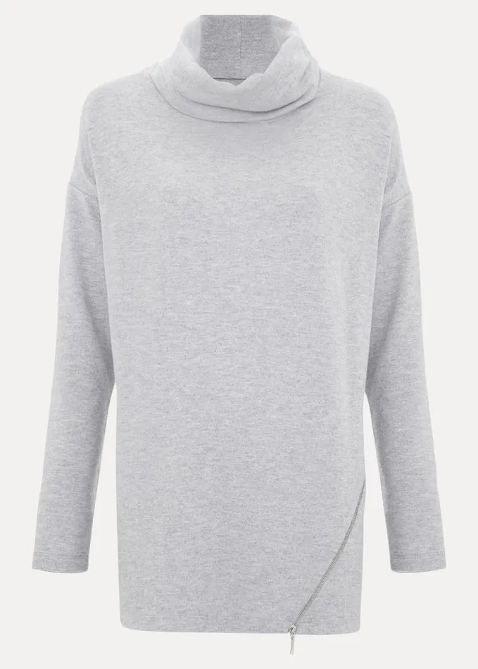 Phase Eight Klara Grey Snuggle Top Charcoal Women Tops and TShirts