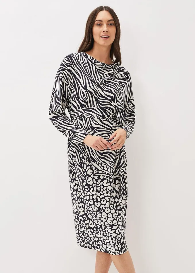 Phase Eight Kora Animal Print Dress Multicoloured Women Dresses