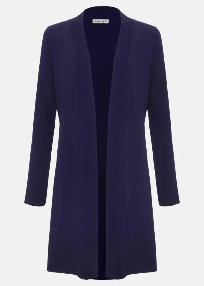 Phase Eight Lauren Longline Edge To Edge Cardigan Navy Women Knitwear