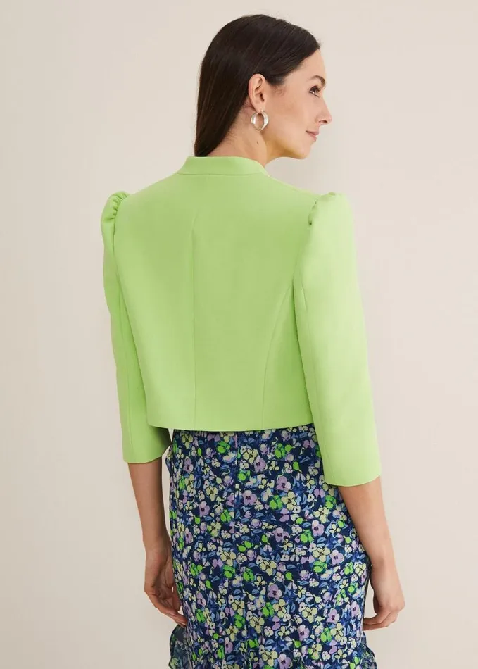 Phase Eight Leanna Cropped Jacket Apple Green Women Jackets