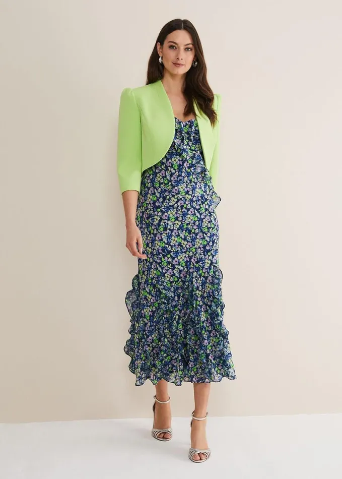 Phase Eight Leanna Cropped Jacket Apple Green Women Jackets