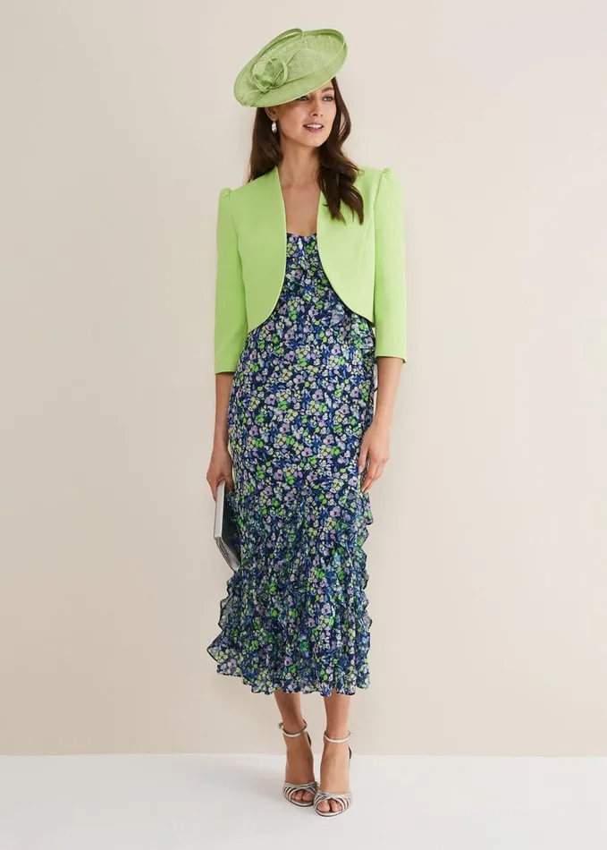 Phase Eight Leanna Cropped Jacket Apple Green Women Jackets