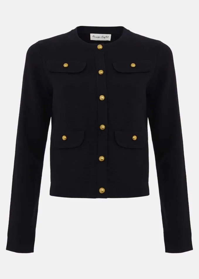 Phase Eight Libby Knitted Jacket Navy Women Knitwear