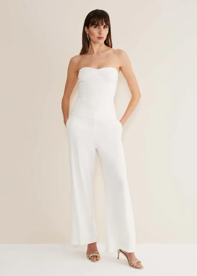 Phase Eight Lohra Corset Top White Women Tops and TShirts