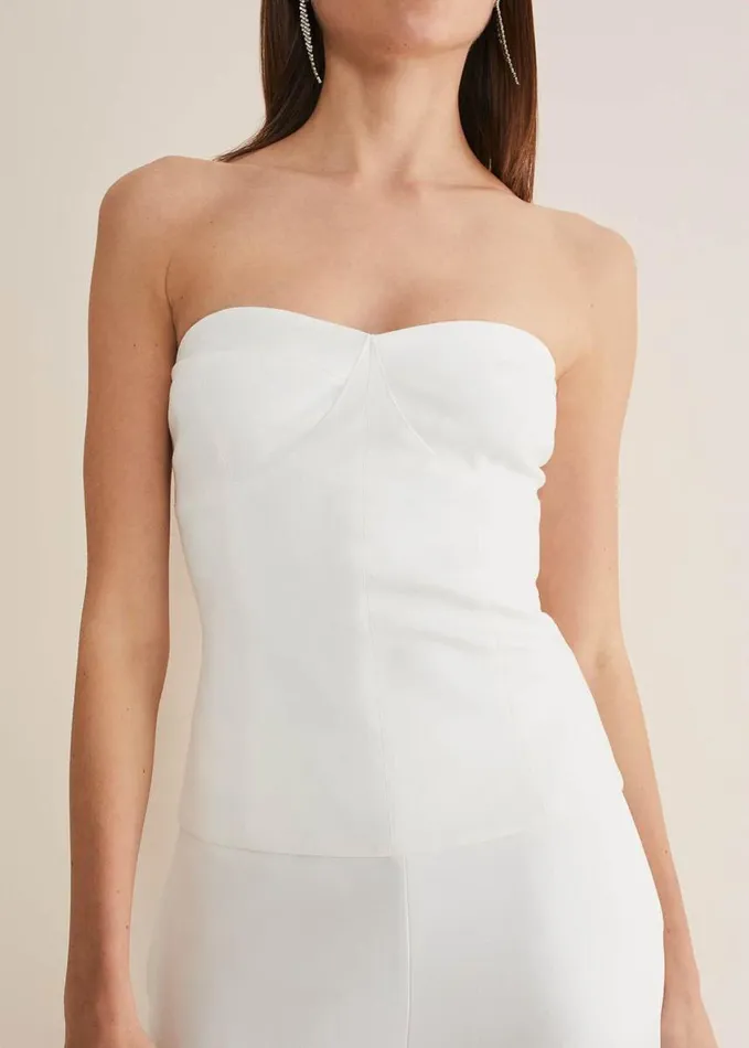 Phase Eight Lohra Corset Top White Women Tops and TShirts
