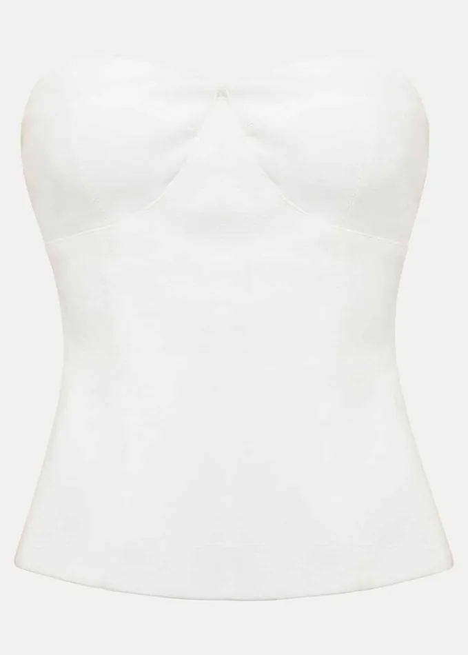 Phase Eight Lohra Corset Top White Women Tops and TShirts