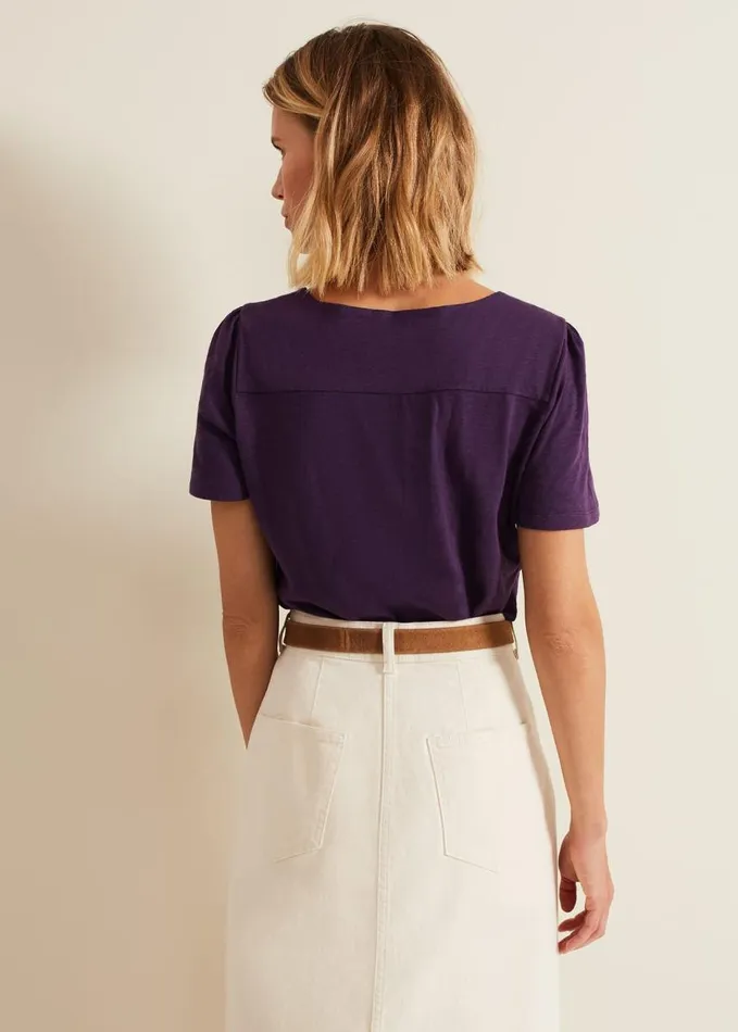 Phase Eight Lorenna Jersey Top Purple Women Tops and TShirts