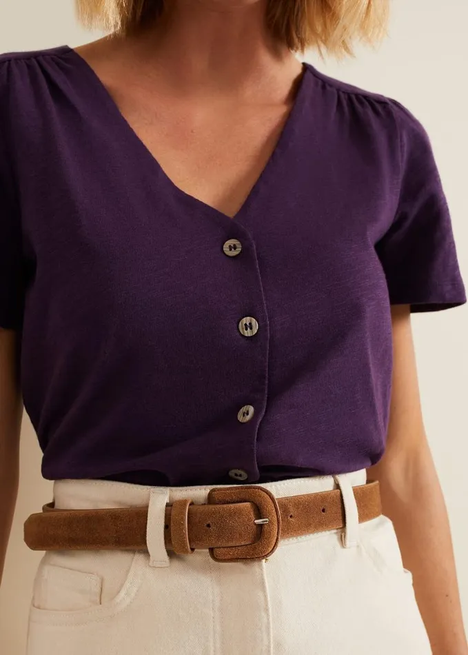 Phase Eight Lorenna Jersey Top Purple Women Tops and TShirts