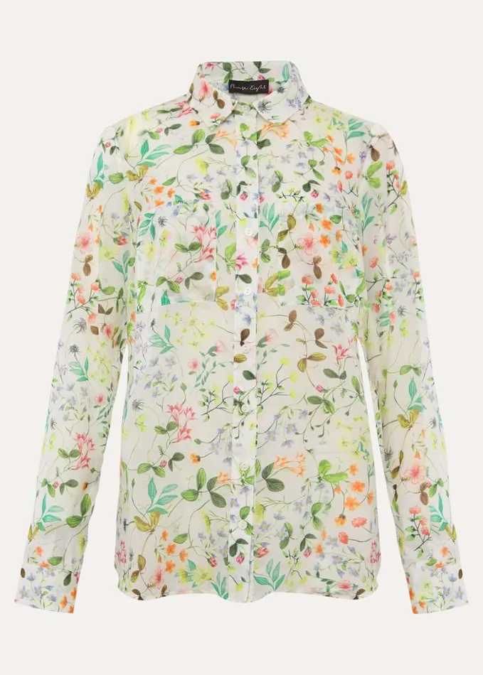 Phase Eight Maddelena Cotton Floral Blouse Whitemulti Women Shirts and Blouses