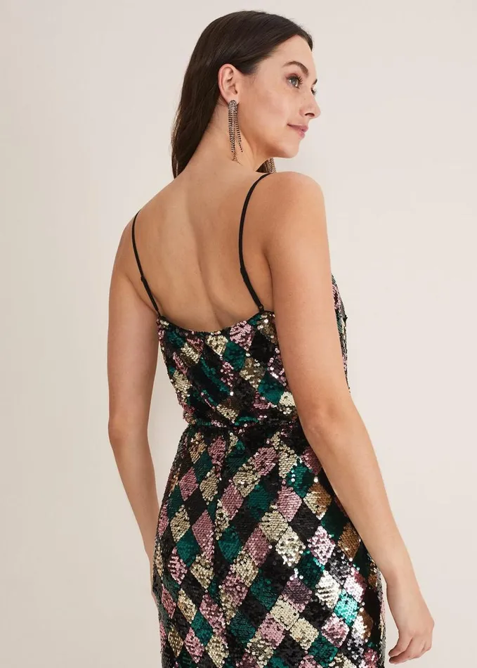 Phase Eight Mari Diamond Sequin Camisole CoOrd Multicoloured Women Shirts and Blouses